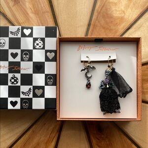 Betsey Johnson Gothic Bride Earrings